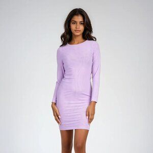 Lavender Long Sleeve Mesh Dress - NWT - The Label
